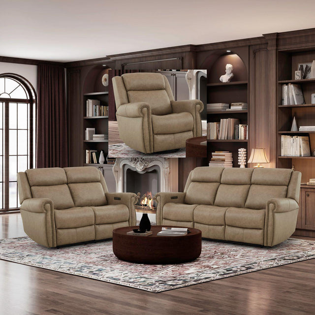 Liberty Furniture Carlton - Sofa With Loveseat & Recliner - Taupe
