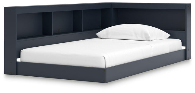 Ashley Simmenfort - Navy Blue - Twin Bookcase Storage Bed