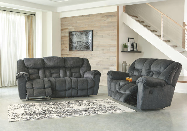 Ashley Capehorn - Granite - 2 Pc. - Reclining Sofa, Loveseat