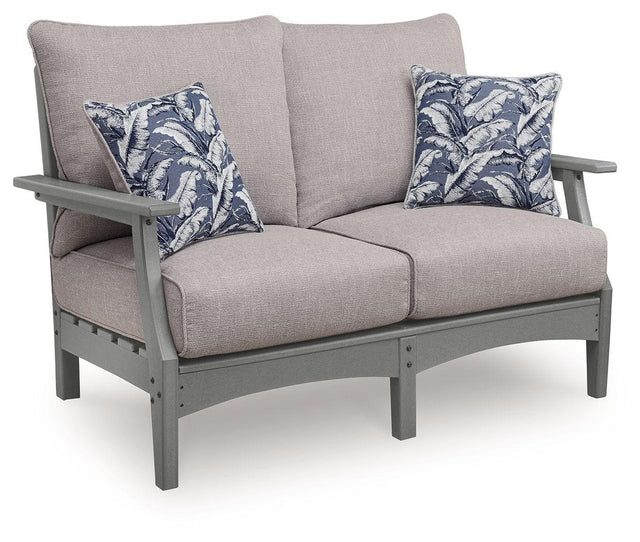 Ashley Cove Beach Loveseat w/Cushion - Gray