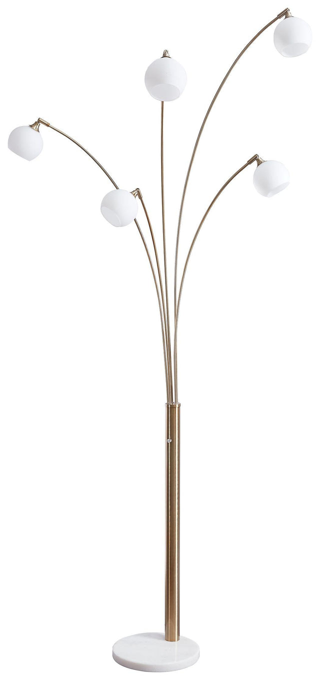 Ashley Taliya Metal Arc Lamp (1/CN) - Champagne/White