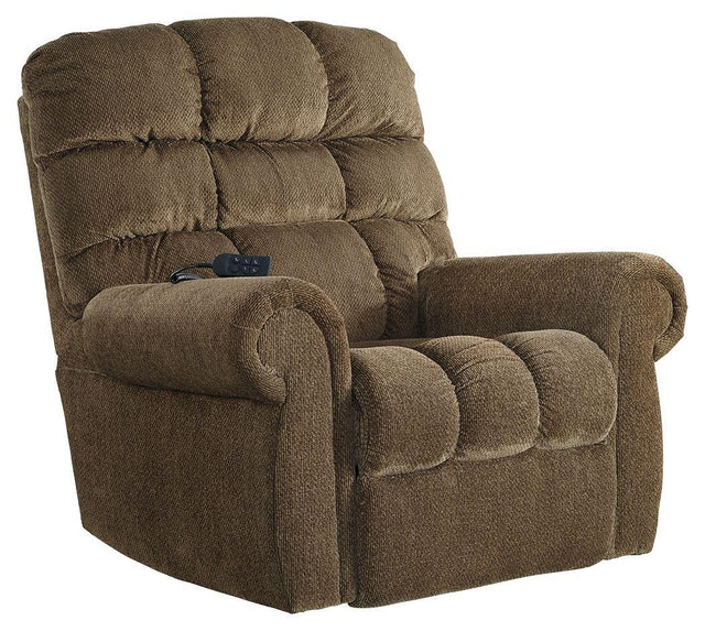 Ashley Ernestine Power Lift Recliner - Truffle