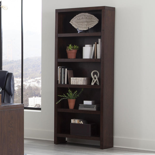 Parker House Elevation - Bookcase - Warm Elm