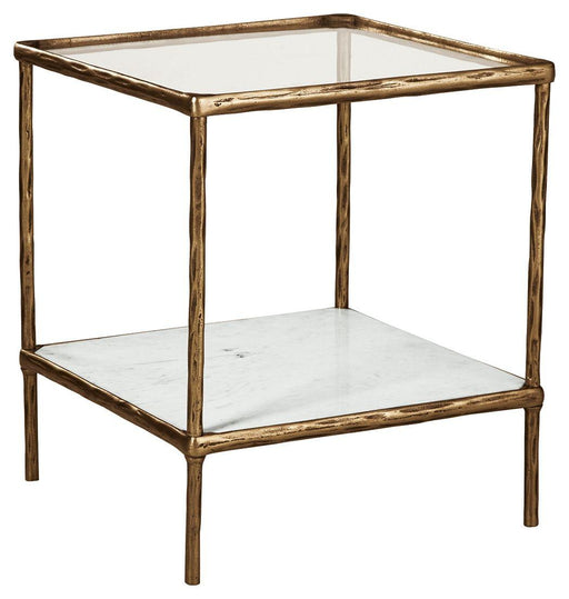 Ashley Ryandale Accent Table - Antique Brass Finish