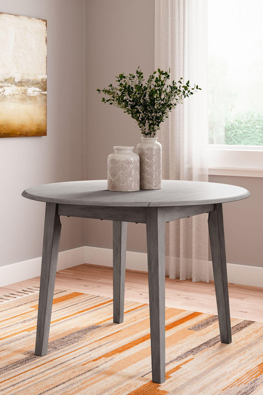 Ashley Shullden - Gray - 5 Pc. - Drop Leaf Table, 4 Side Chairs