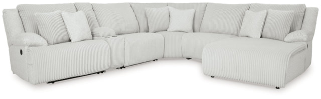 Ashley Top Tier - Alloy - 6-Piece Reclining Sectional With Raf Chaise