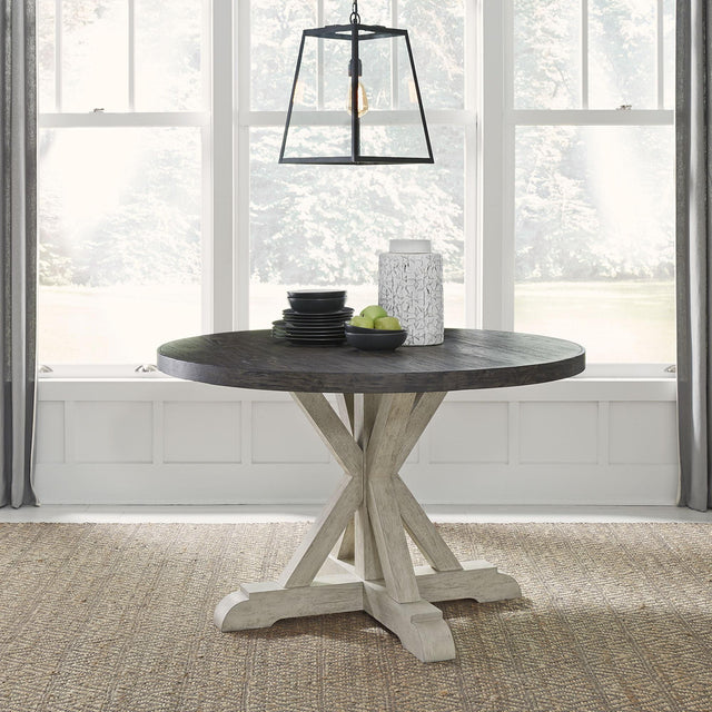 Liberty Furniture Willowrun - Pedestal Table Set - Rustic White