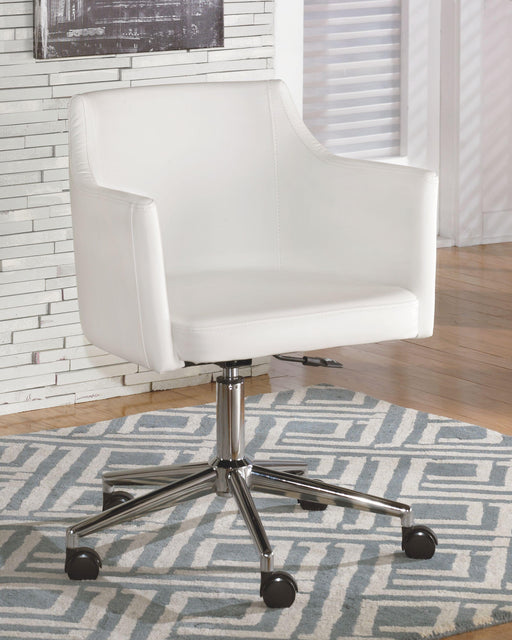 Ashley Baraga Home Office Swivel Desk Chair - White