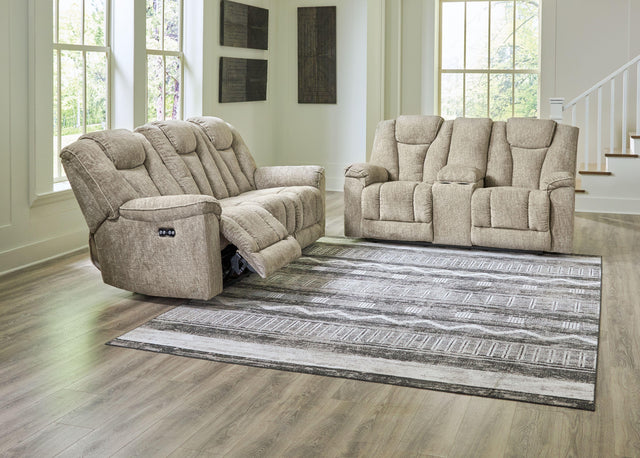 Ashley Hindmarsh - Stone - 2 Pc. - Power Reclining Sofa, Power Reclining Loveseat