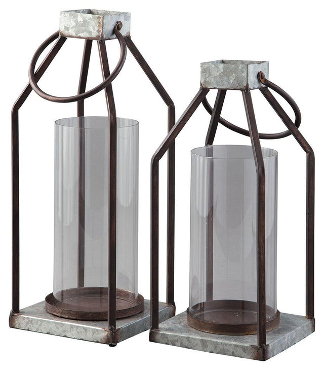 Ashley Diedrick Lantern Set (2/CN) - Gray/Black