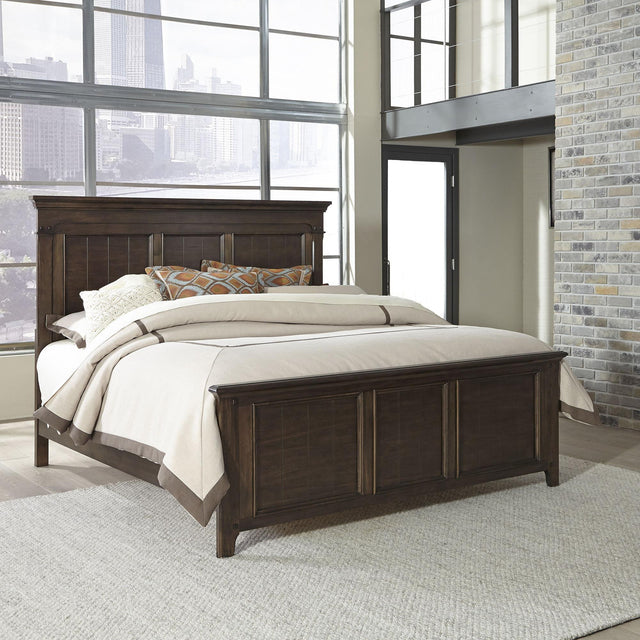 Liberty Furniture Saddlebrook - California King Panel Bed - Tobacco