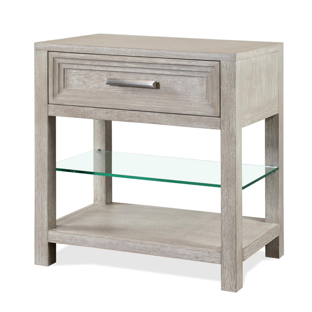 Riverside Furniture Cascade - One Drawer Nightstand - Gray