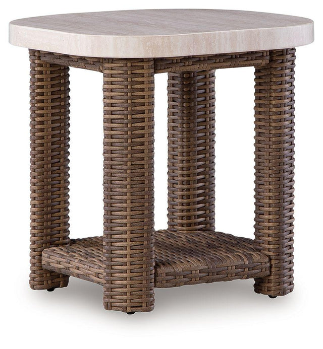 Ashley Dolan Creek Square End Table - Beige/Brown