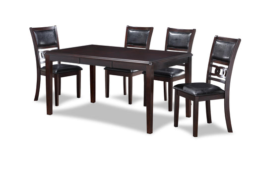New Classic Furniture Gia - 5 Piece Dining Set (Table & 4 Chairs) - Ebony