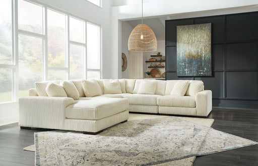 Ashley Lindyn - Ivory - Left Arm Facing Corner Chaise 5 Pc Sectional
