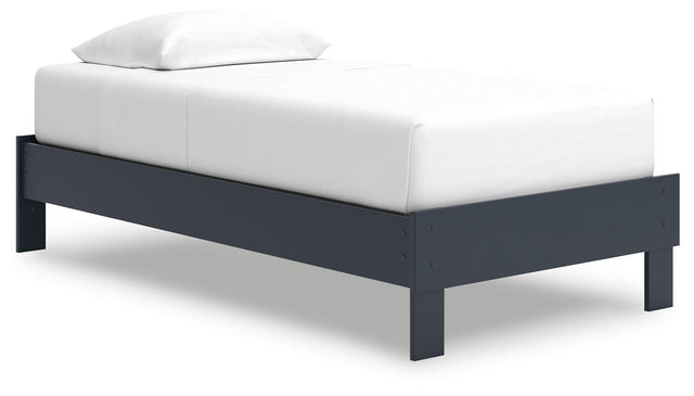 Ashley Simmenfort Twin Platform Bed - Navy Blue