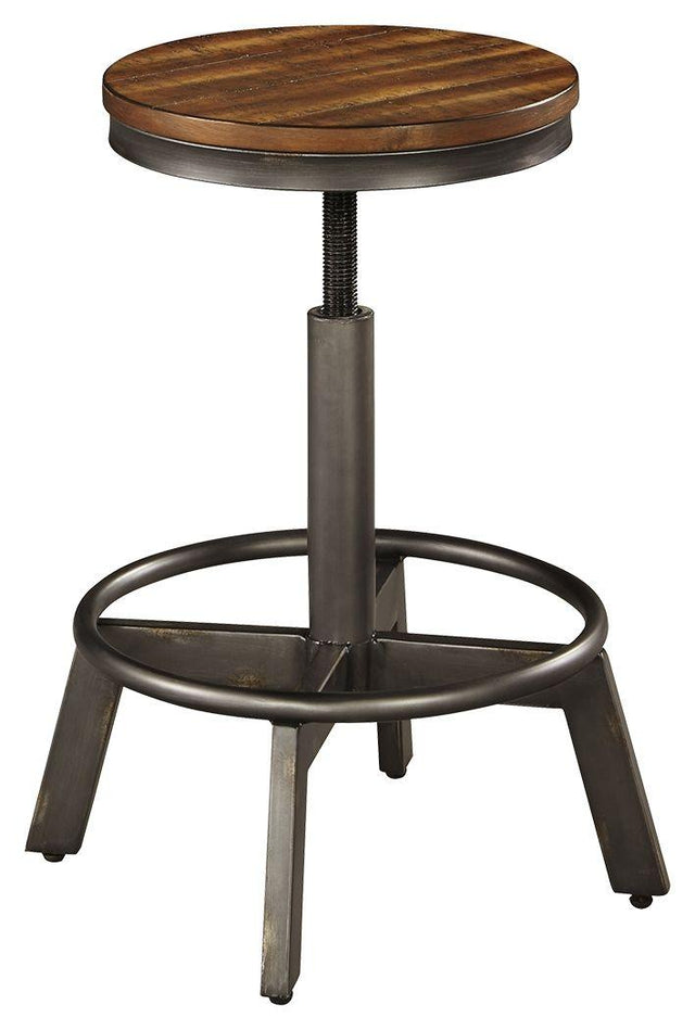 Ashley Torjin Swivel Stool (2/CN) - Brown/Gray