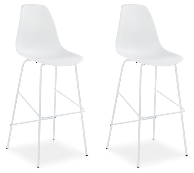 Ashley Forestead Tall Barstool (2/CN) - White