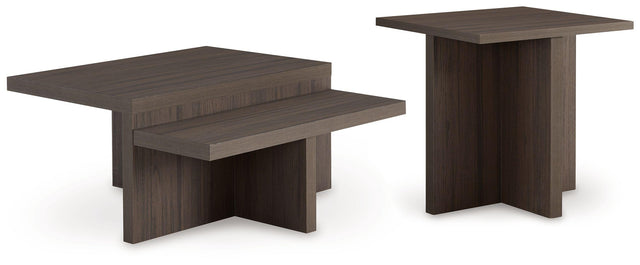 Ashley Zendex Occasional Table Set (2/CN) - Brown