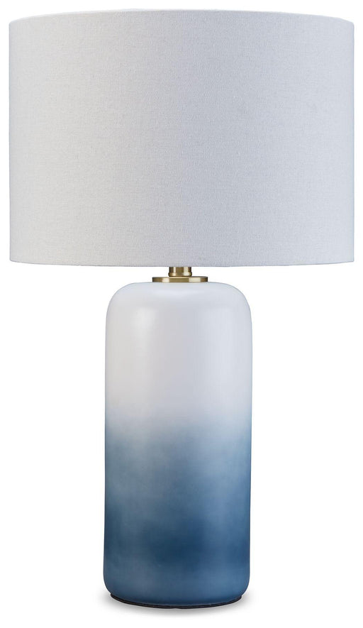Ashley Lemrich Ceramic Table Lamp (1/CN) - White/Teal