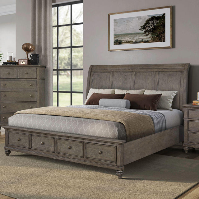 Liberty Furniture Twin Lakes - Queen Storage Bed - Gray