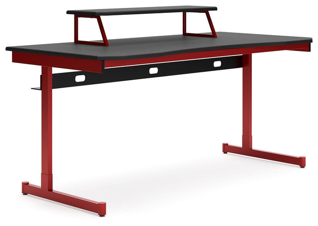 Ashley Lynxtyn Home Office Desk - Red/Black