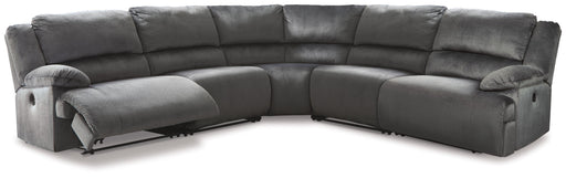 Ashley Clonmel - Charcoal - 5-Piece Reclining Sectional
