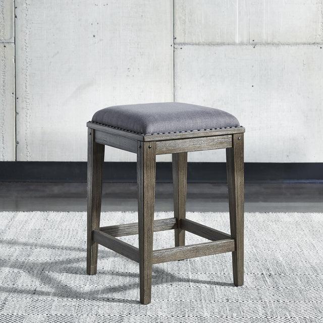 Liberty Furniture Sonoma Road - Upholstered Console Stool - Weathered Beaten Bark