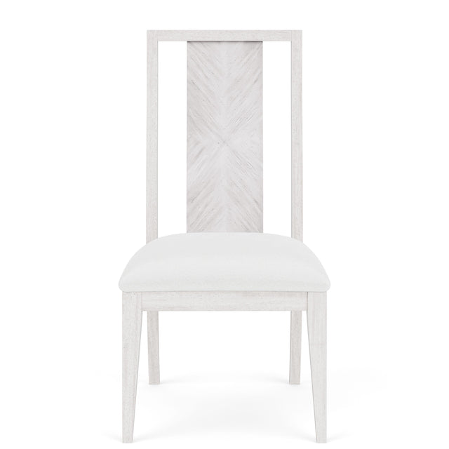 Riverside Furniture Hepburn - Wood Back Upholstered Side Chair 2" - White