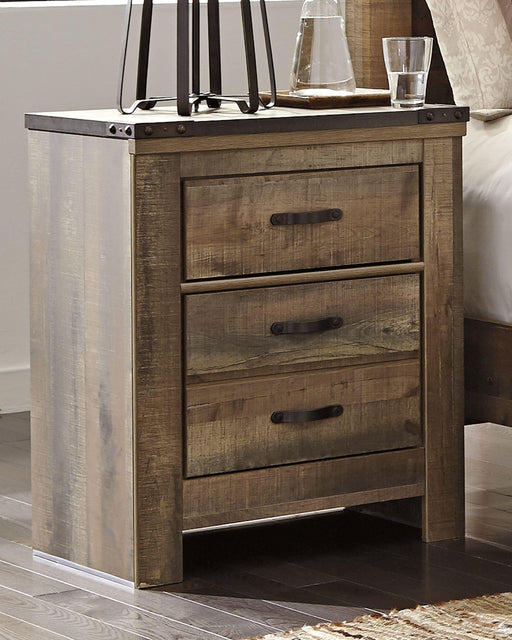 Ashley Trinell Two Drawer Night Stand - Brown