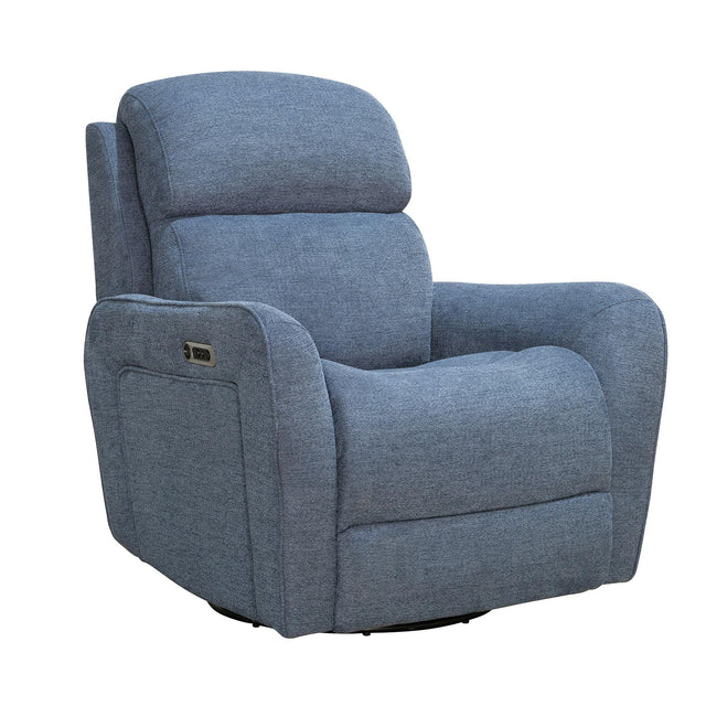 Parker House Quest - Powered by FreeMotion Swivel Glider Cordless Recliner - Upgrade Midnight Blue