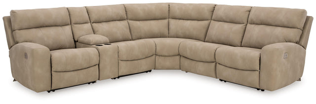 Ashley Next-gen Durapella - Sand - 6-Piece Power Reclining Sectional