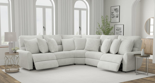 Catnapper Majesty - 3 Piece Deep Seating Power Reclining Sectional - White