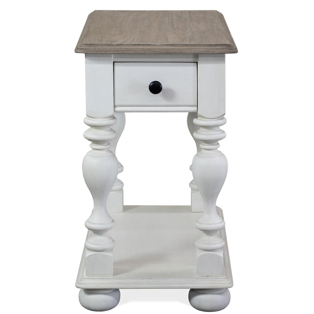 Riverside Furniture Jameson - Chairside Table - White