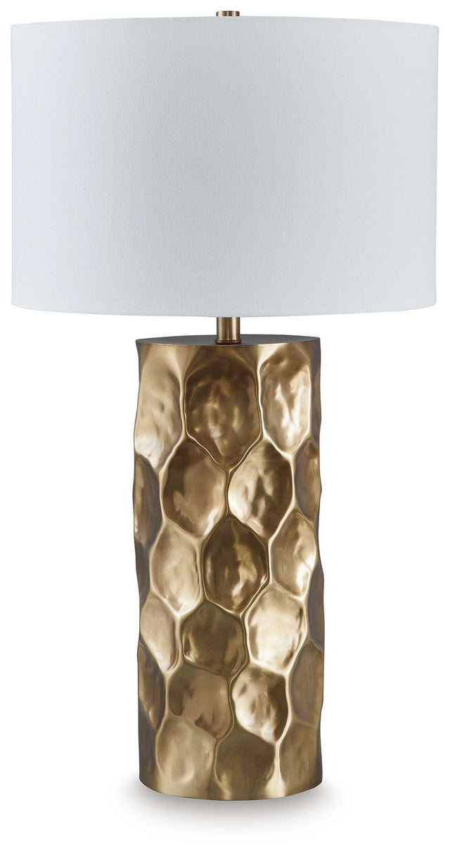 Ashley Marshawn Metal Table Lamp (1/CN) - Gold Finish