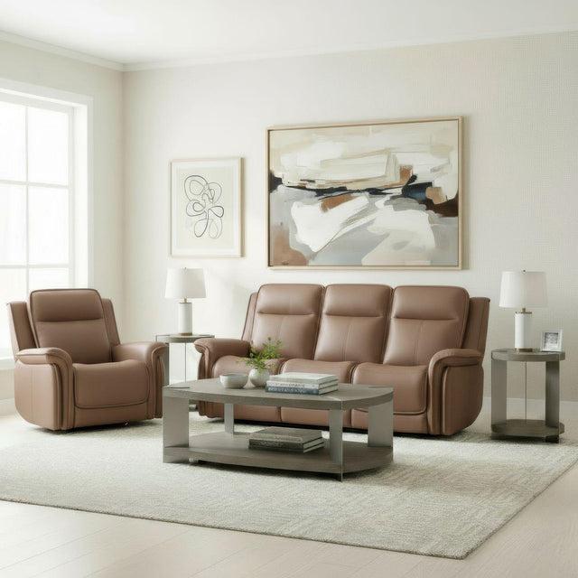 Liberty Furniture Cora - Sofa & Recliner - Aline Toast