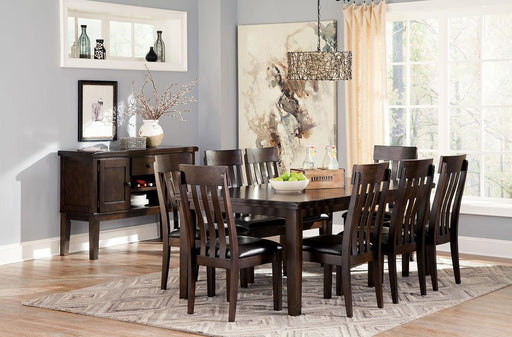 Ashley Haddigan - Dark Brown - 9 Pc. - Extension Table, 8 Side Chairs