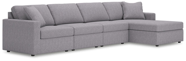 Ashley Modmax - Granite - 4-Piece Sectional With Raf Corner Chaise