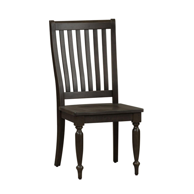 Liberty Furniture Harvest Home - Slat Back Side Chair - Black