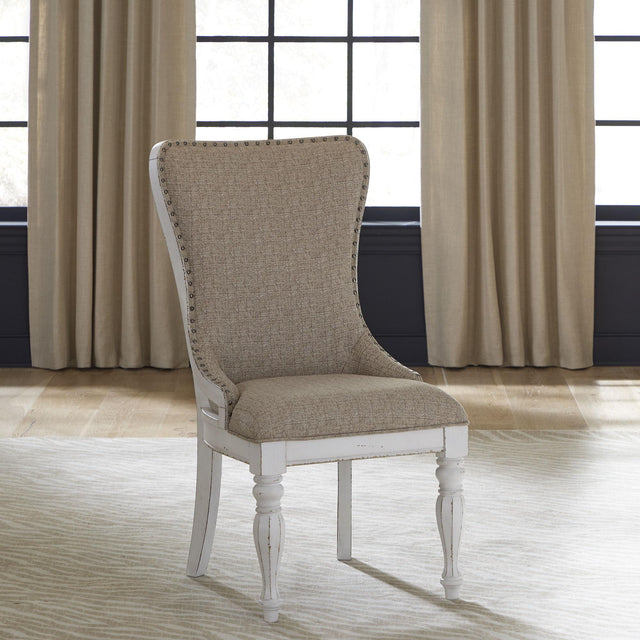 Liberty Furniture Magnolia Manor - Upholstered Wing Back Side Chair (RTA) - White