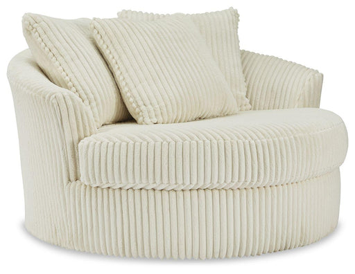 Ashley Lindyn Oversized Swivel Accent Chair - Ivory