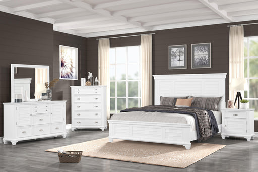 New Classic Furniture Jamestown - 6/6 Eastern King Bed With Storage - White