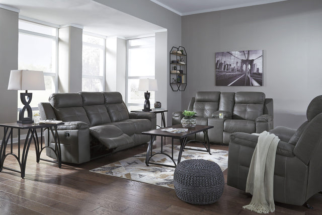 Ashley Jesolo - Dark Gray - 3 Pc. - Reclining Sofa, Loveseat, Rocker Recliner