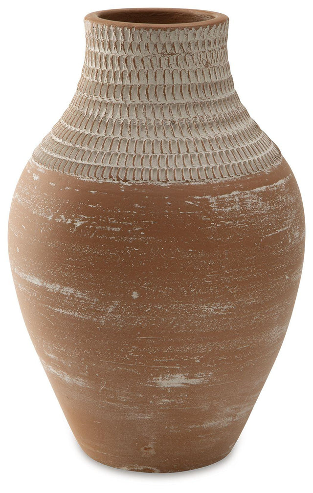 Ashley Reclove Vase - Distressed White