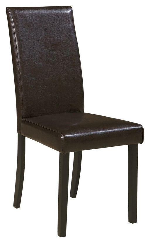 Ashley Kimonte Dining UPH Side Chair (2/CN) - Dark Brown