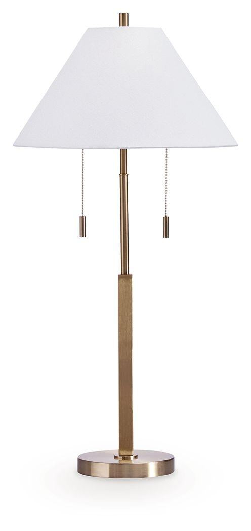 Ashley Haigwood Metal Table Lamp (1/CN) - Gold Finish