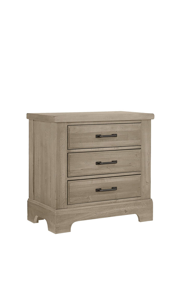 Vaughan-Bassett Cool Rustic - 3 Drawer Nightstand - Clear Maple