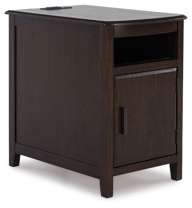 Ashley Devonsted Chair Side End Table - Dark Brown