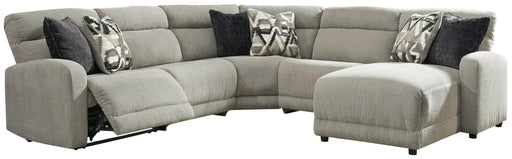 Ashley Colleyville - Stone - 5-Piece Power Reclining Sectional With Chaise