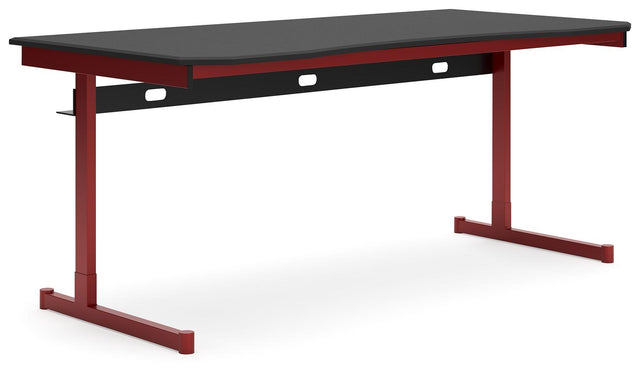 Ashley Lynxtyn Home Office Desk - Red/Black